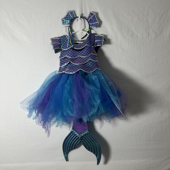 Gillians Closet Iridescent Color Change Tulle Tutu Mermaid Tail Costume Sz 5/6 - Picture 2 of 10